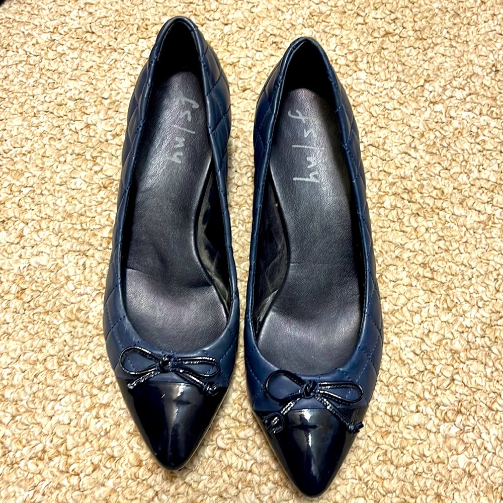 FS/NY navy kitten heels